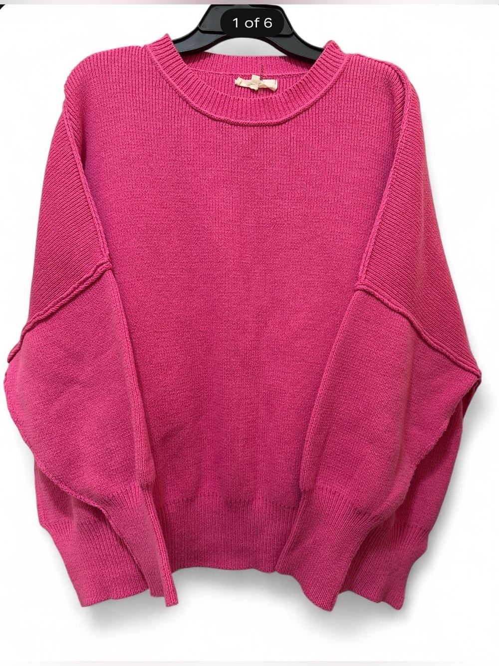 entro Hot Pink Crewneck Knit Sweater